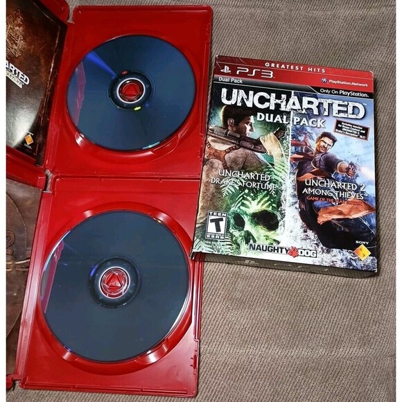 Uncharted 1&2 Dual Pack (PlayStation 3 PS3) Tested CIB Complete Lot Video Games - Picture 1 of 8